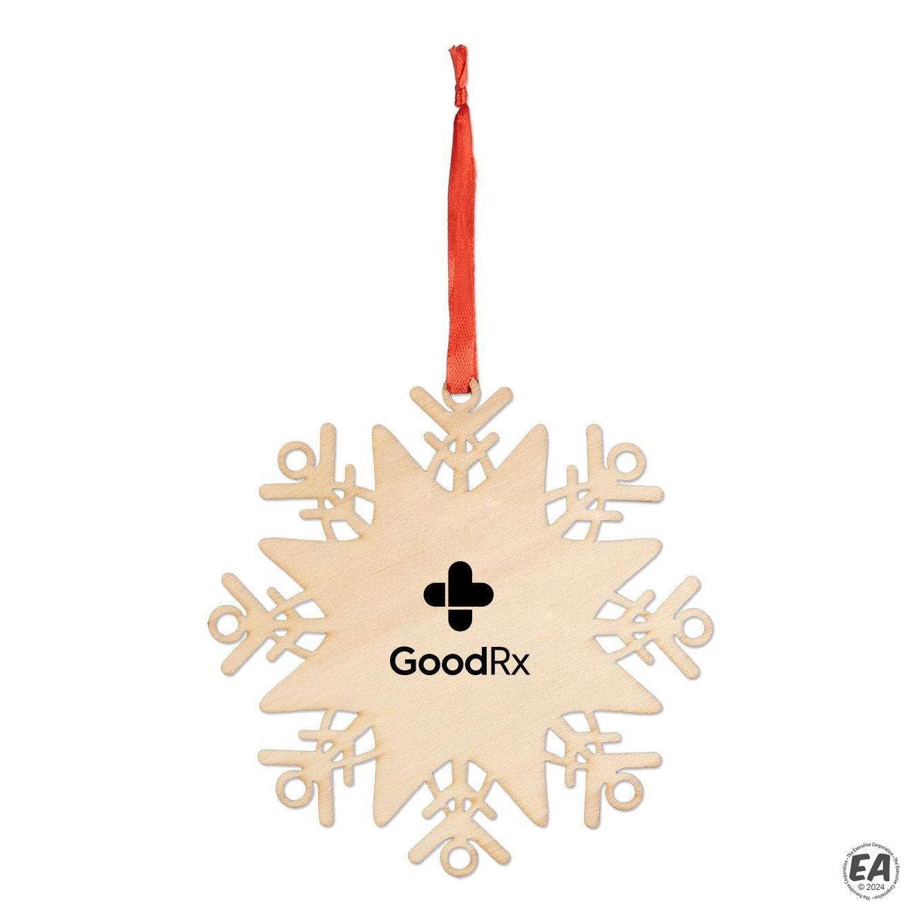 Promotional Wooden Snowflake Ornament | Branded Ornaments | Custom ...