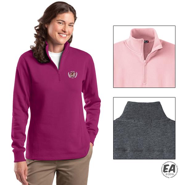 Sport-Tek ® Ladies 1/4-Zip Sweatshirt. Lst253 Xl White