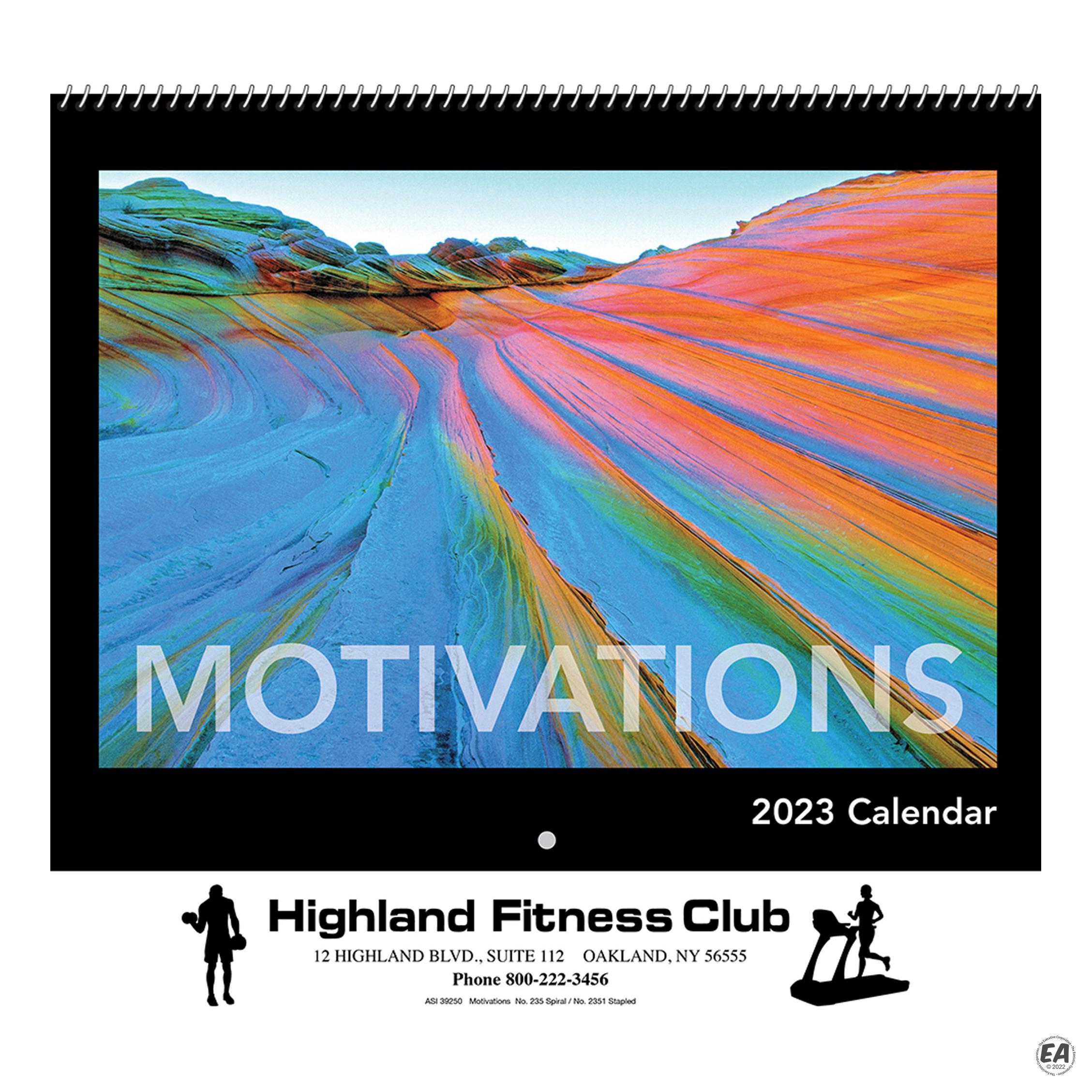 Branded Motivations Wall Calendar - Spiral - 2023 | Promotional ...