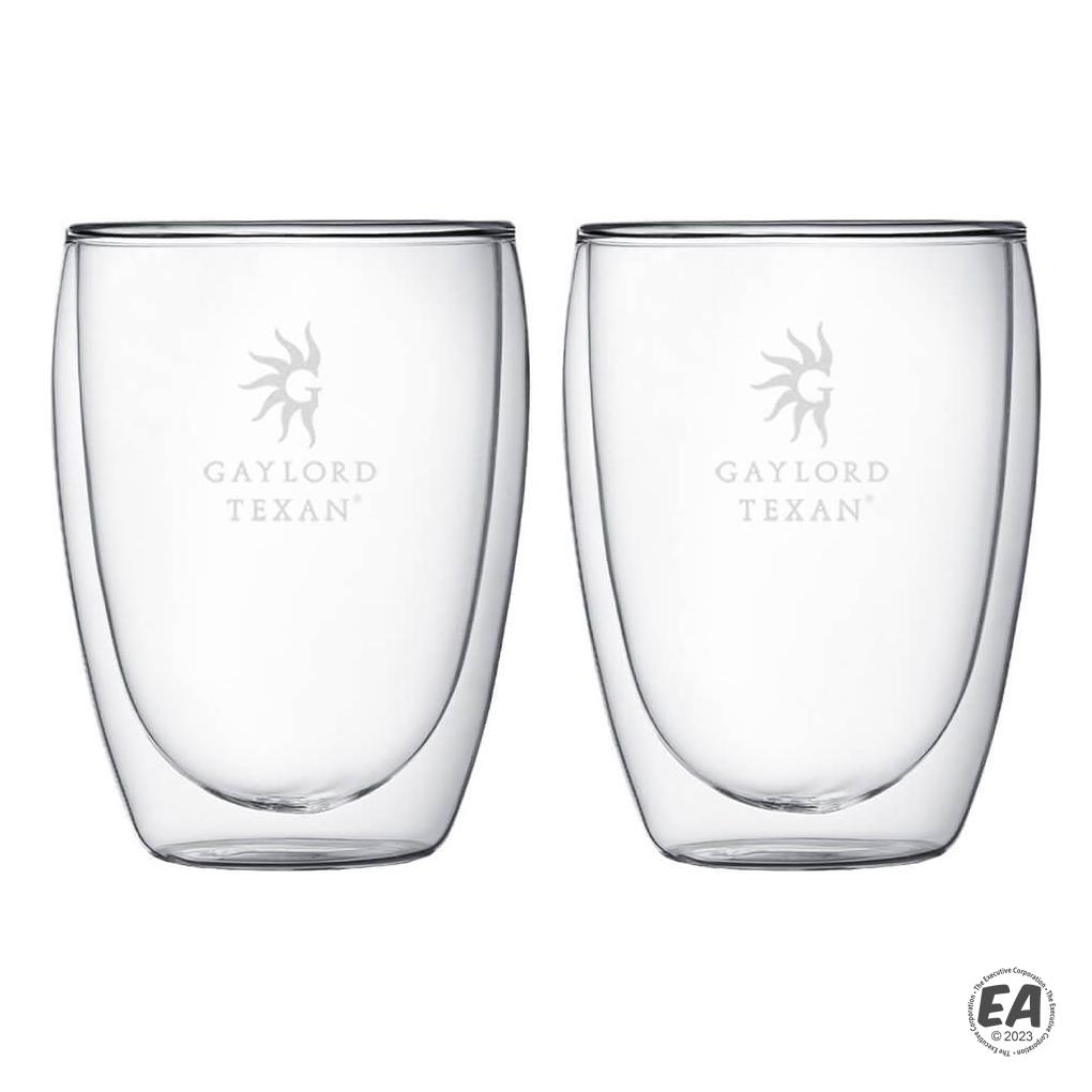 Custom Bodum Pavina 12oz Double Wall Glasses