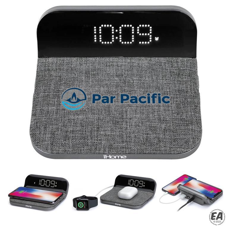 Wireless Charger with Alarm Clock and USB Charging (iW19)