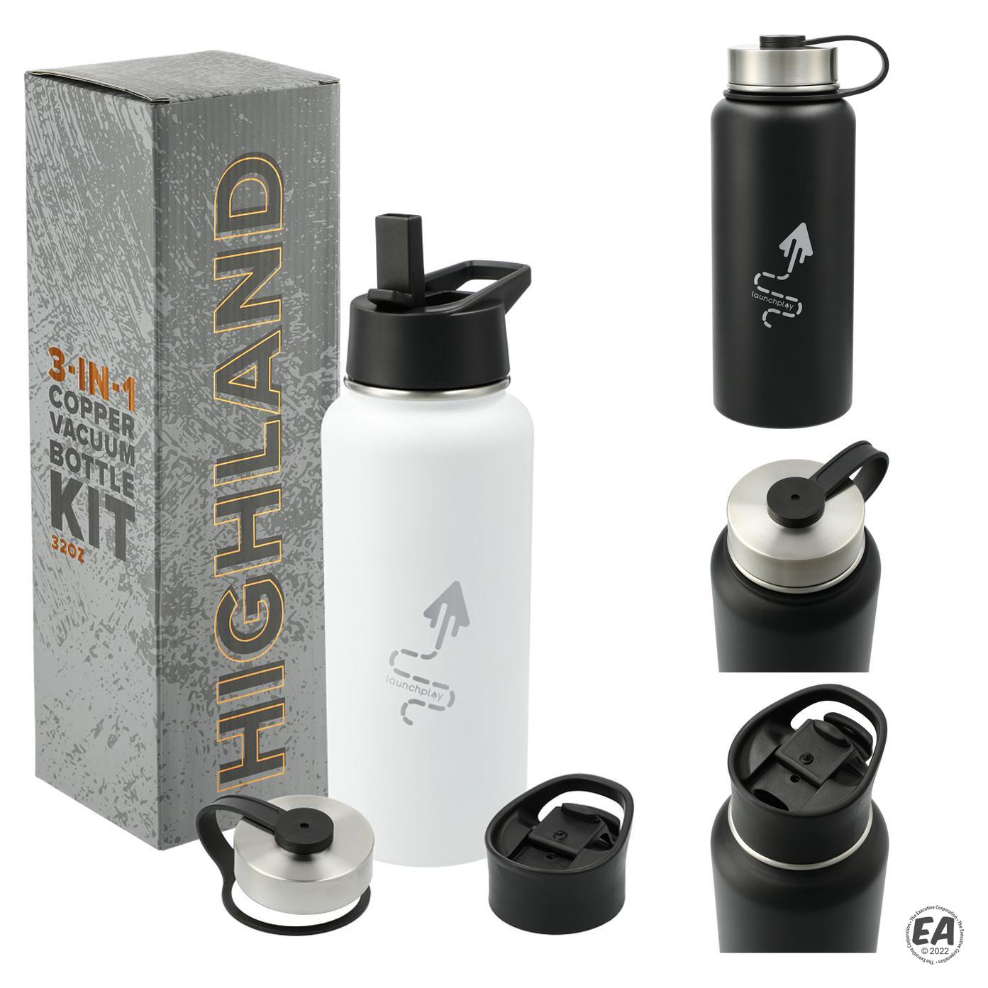 Highland 3-in-1 Copper Vacuum Bottle Kit - 32oz