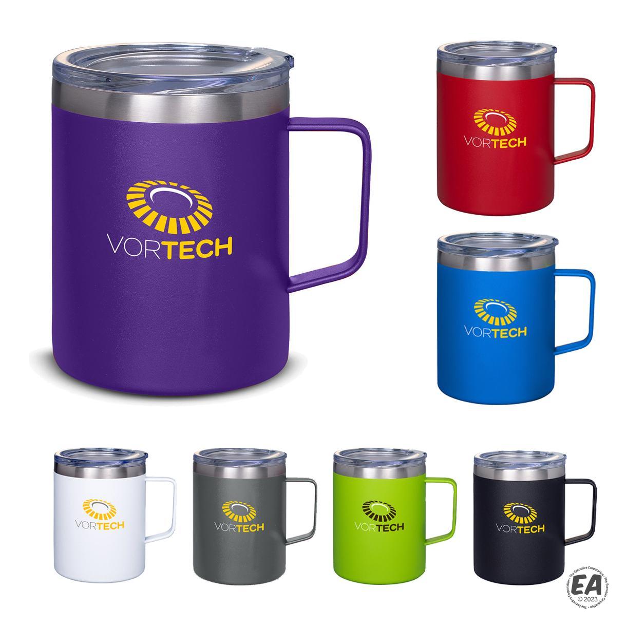 Giveaway Vacuum Insulated Coffee Mugs with Handle (12 Oz