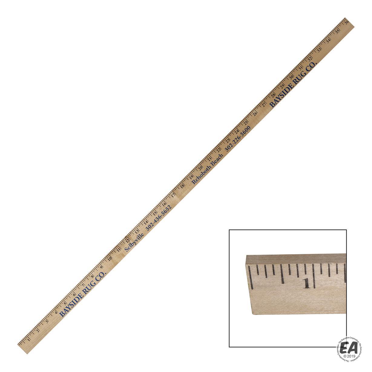 Promotional 1/4 Thick Clear Lacquered Yardstick | Customized Yardsticks ...