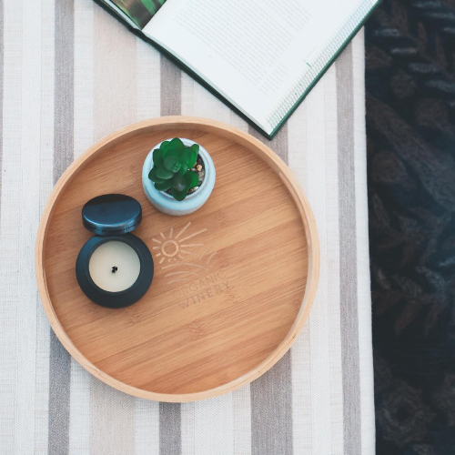 Bamboo Serving Tray with Handles