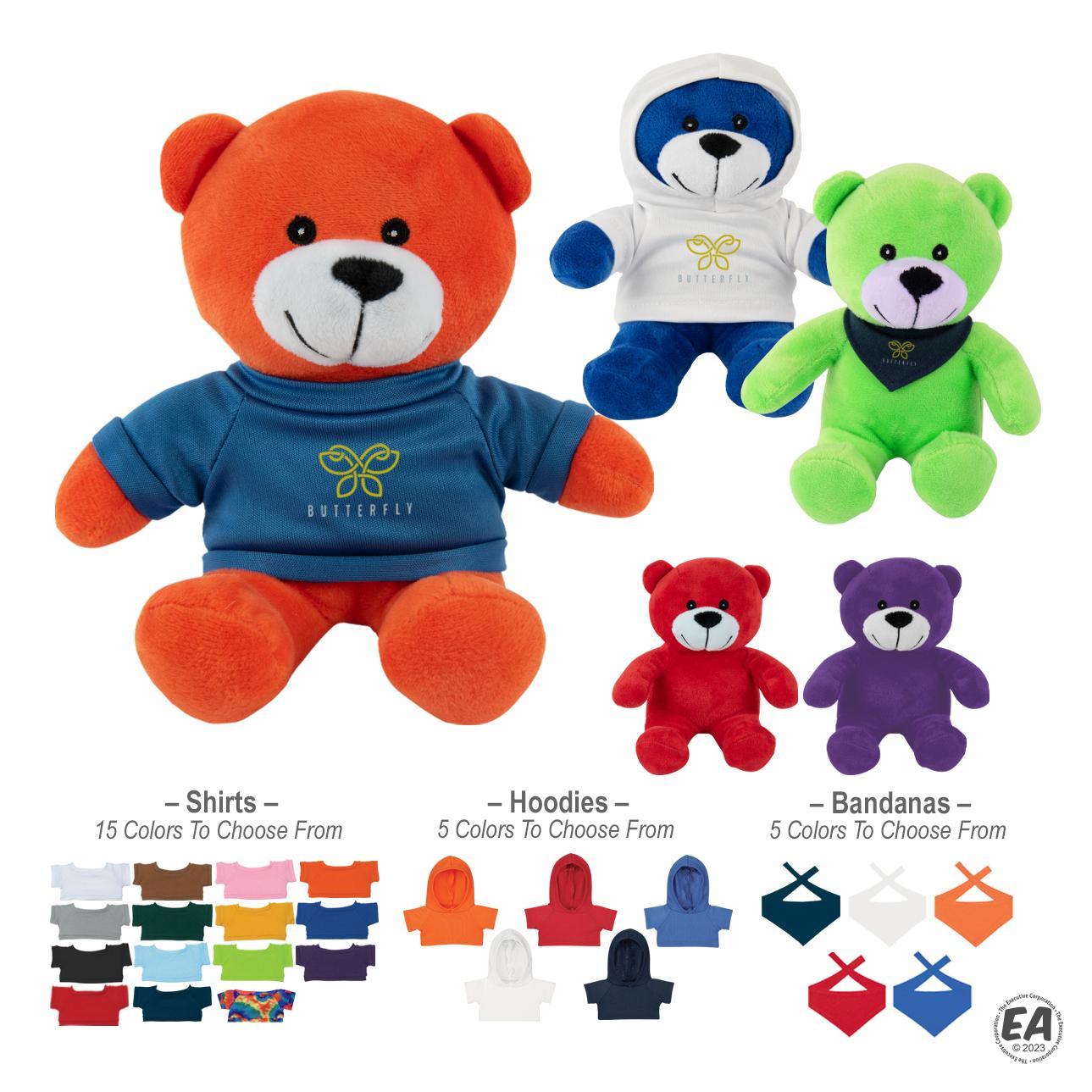 Customized 6 Color Buddy Bear Stuffed Animal | Promotional Stuffed ...