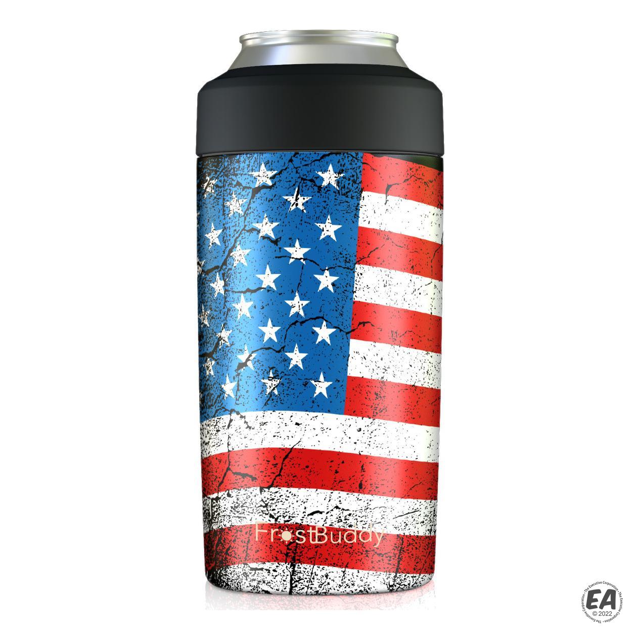 Promotional Frost Buddy Universal Buddy 2.0 - Merica (American Flag), Customized Can Coolers