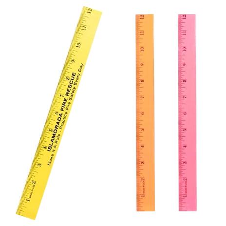 colored wooden rulers