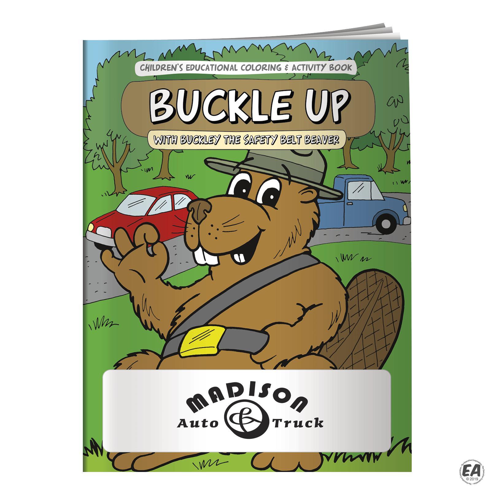 Customized Coloring Book Buckle Up Promotional Coloring Books