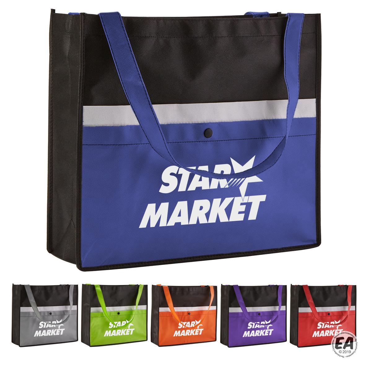 Corridor Non-Woven Tote Bag with Snap Pocket