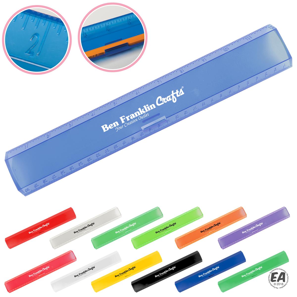 12 Inch Custom Printed Leading Edge Rulers - Plastic Ruler - Rulers &  Stencils