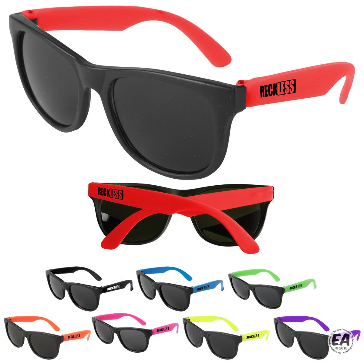 Promotional Junior Size Kids Neon Sunglasses Customized Sunglasses