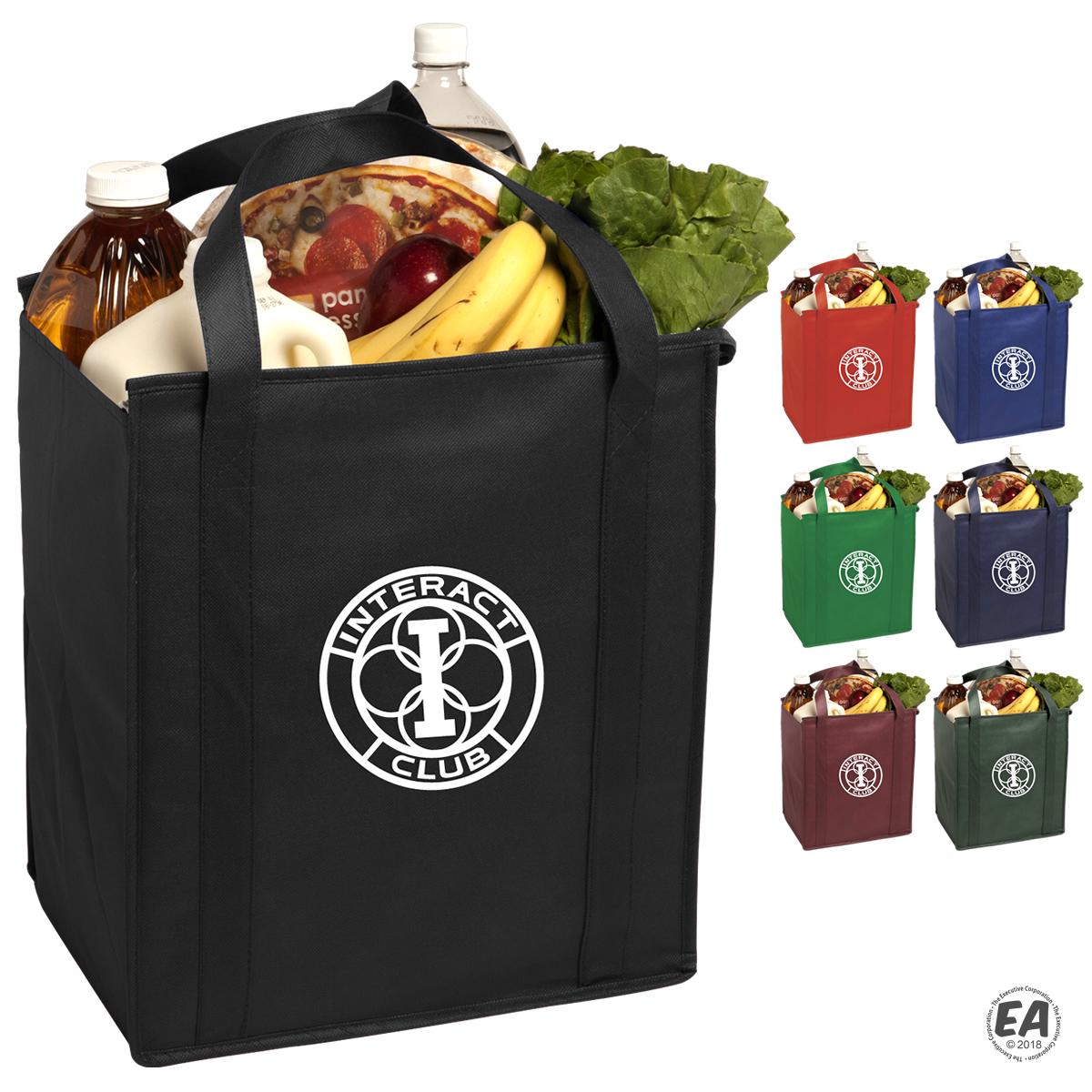 Custom Insulated Large 15x13x10 Non Woven Grocery Tote Promotional Polypropylene Tote Bags 